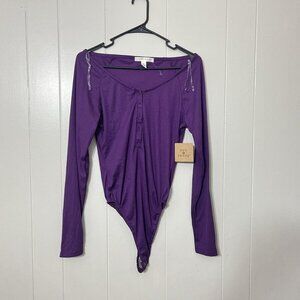 Eye Candy Bodysuit Purple Size M NWT